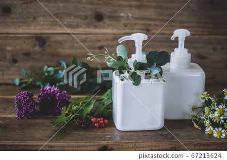 植物洗髮水護髮圖像素材 植物洗髮水護髮圖像素材 67213624