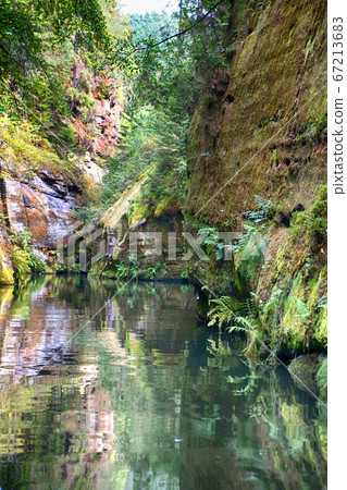 kamenice river from the small ship kamenice river from the small ship 67213683