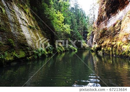 kamenice river from the small ship 67213684