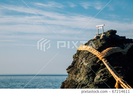 Meoto Iwa Rocks and blue sea in Ise, Mie, Japan 67214611