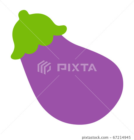 Simple eggplant illustration without main line Simple eggplant illustration without main line 67214945
