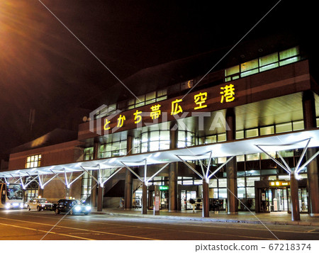 帶廣機場在晚上十勝帶廣機場 67218374