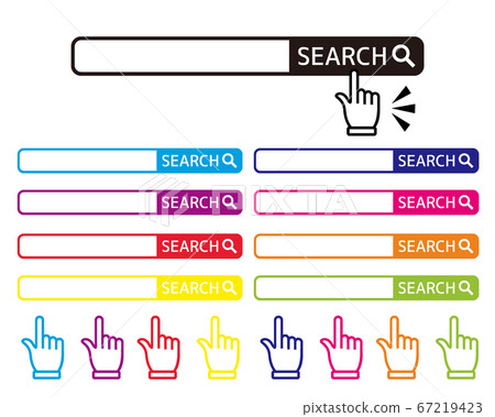 Vector illustration set of search box Search bar arrow Vector illustration set of search box Search bar arrow 67219423