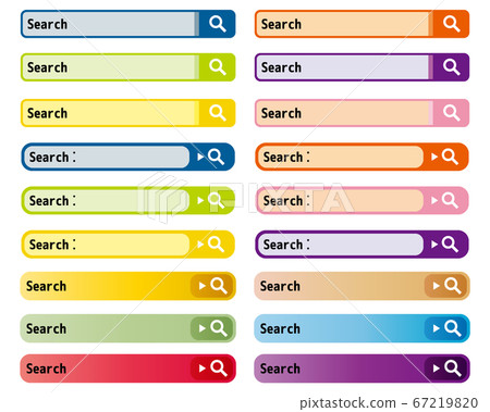 Vector illustration set of search box Search bar Vector illustration set of search box Search bar 67219820