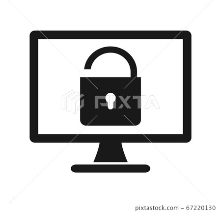 Insecure computer protection icon. - Stock Illustration [67220130] - PIXTA