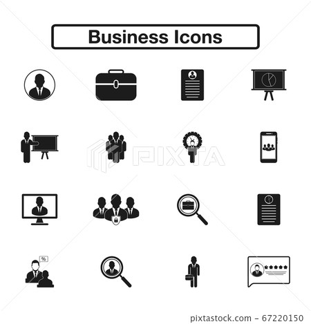 Business Icon set. Flat style vector EPS. - Stock Illustration ...