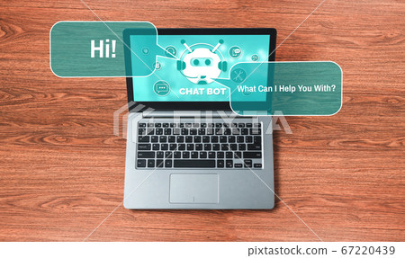 AI Chatbot smart digital customer service application concept. 67220439