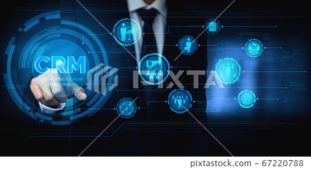 CRM Customer Relationship Management for business sales marketing system concept 67220788