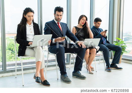 Job seekers and applicants waiting for interview Job seekers and applicants waiting for interview 67220898
