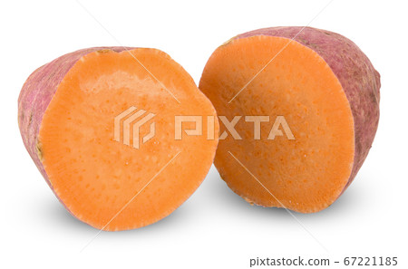 Sweet potato isolated on white clipping path 67221185