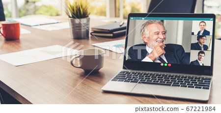 Video call business people meeting on virtual workplace or remote office Video call business people meeting on virtual workplace or remote office 67221984