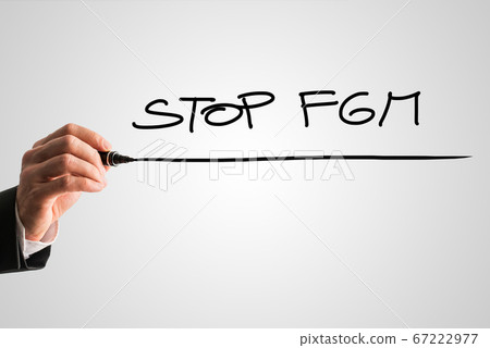 Handwritten sign - Stop FGM 67222977