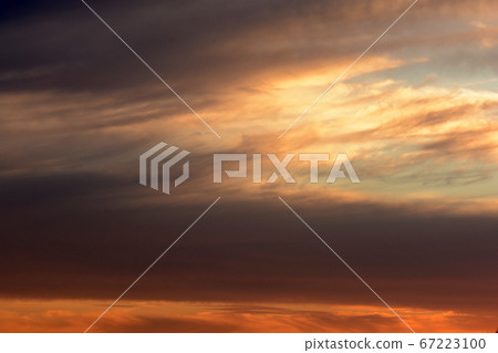 Dramatic sky at sunset with red, yellow and orange 67223100