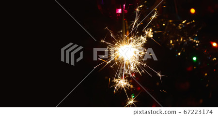 Bengali fire. Festive firework salute burst. Bengali fire. Festive firework salute burst. 67223174