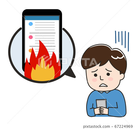 一個看不起SNS上的火焰而沮喪的男人 67224969