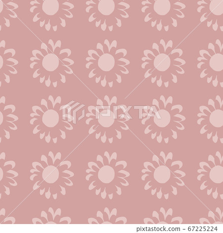 Geometric seamless pattern with small flowers. - Stock Illustration ...