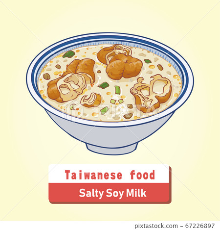 向量台灣美食鹹豆漿 67226897