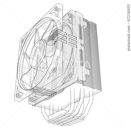 Cpu Coller Concept. 3D illustration - Stock Illustration [67226935] - PIXTA