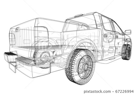 Car silhouettes. 3D illustration 67226994