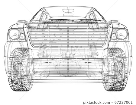 Car silhouettes. 3D illustration 67227001
