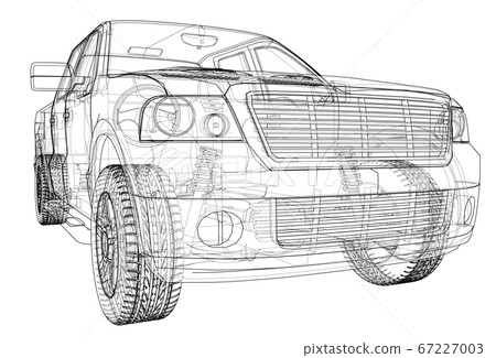 Car silhouettes. 3D illustration 67227003