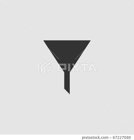 Funnel filter icon flat Funnel filter icon flat 67227080