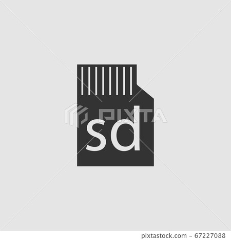 Micro sd card icon flat Micro sd card icon flat 67227088