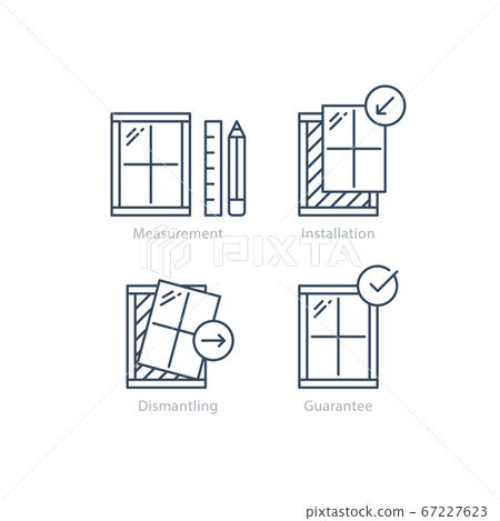 Window_installation_1.eps - Stock Illustration [67227623] - PIXTA