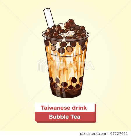 向量台灣美食珍珠奶茶 67227631