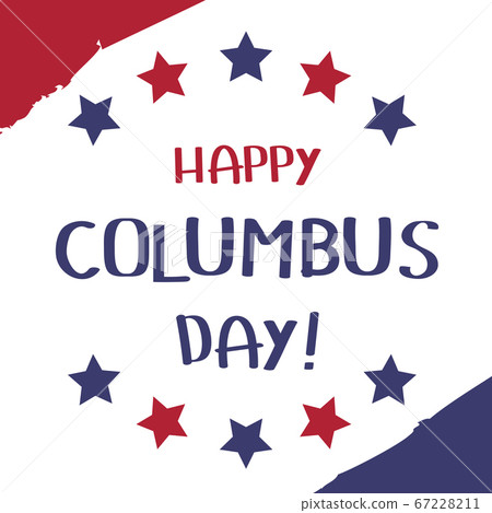 Happy Columbus Day Banner. United States Flag 67228211