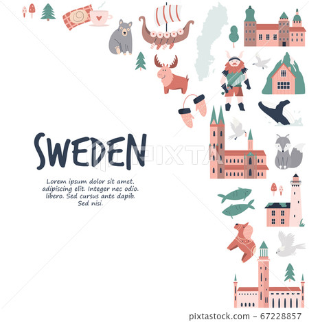 Tourist poster with famous destinations and Tourist poster with famous destinations and 67228857