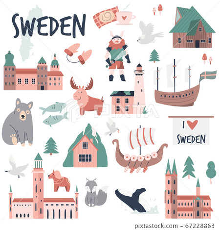 Tourist poster with famous destinations and 67228863