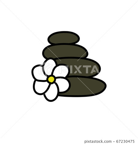stones for massage doodle icon, vector color 67230475