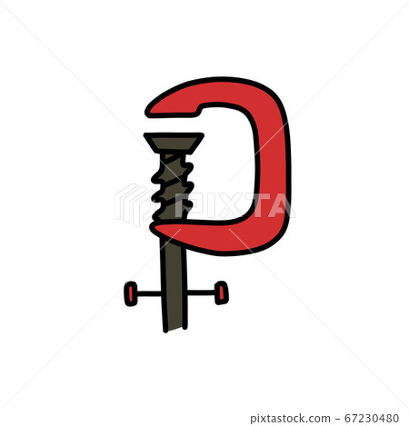 carpenter press doodle icon, vector color carpenter press doodle icon, vector color 67230480