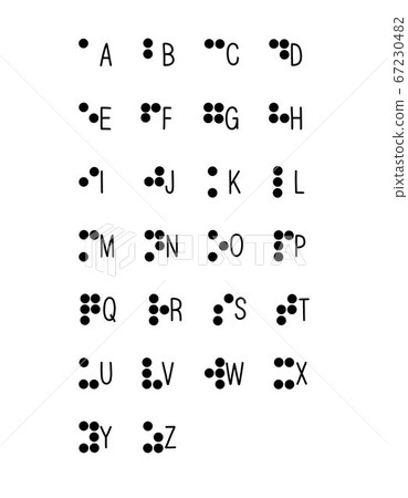 braille alphabet hand drawn, vector line 67230482