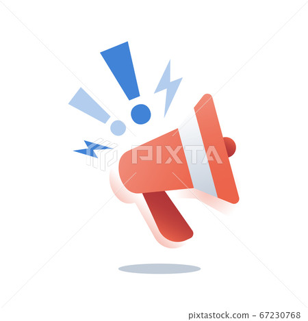 Megaphone_alert_2.eps - Stock Illustration [67230768] - PIXTA