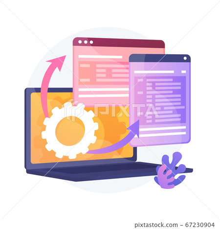 Web Page visualization vector concept metaphor 67230904