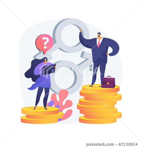 Gender discrimination abstract concept vector illustration. 67230914
