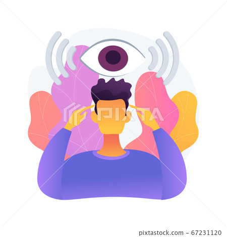 Clairvoyance ability abstract concept vector illustration. 67231120