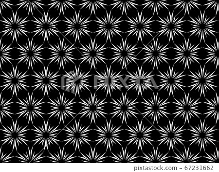 Abstract geometric pattern with lines, snowflakes. 67231662