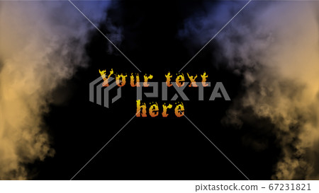 Colorful smoke clouds background with empty place amidst. Dark template for your text, advertising Colorful smoke clouds background with empty place amidst. Dark template for your text, advertising 67231821