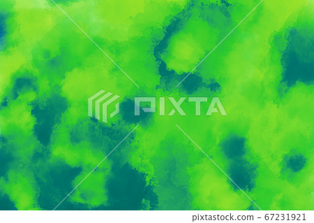 Artistic watercolor painting texture in shades of green and blue. Colorful random paint brushstrokes pattern. Mixed media artwork 67231921