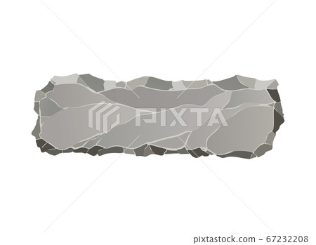 Stone game element. Cartoon rock ui element for game design isolated on white. Rock interface buttons 67232208