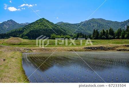 新潟縣Ogen腳下的Haru山風景 新潟縣Ogen腳下的Haru山風景 67233504