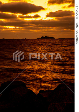 長崎的世界遺產軍艦島 67235218