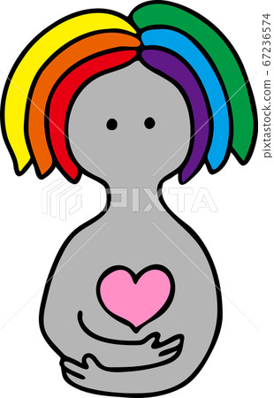LGBT, a person with a heart in his chest 67236574