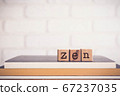 The word ZEN and blank space background, vintage. 67237035