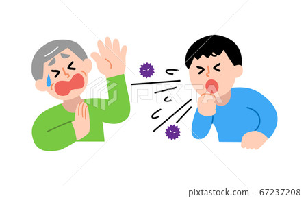Coughing men and disliked senior men (simple color) Coughing men and disliked senior men (simple color) 67237208