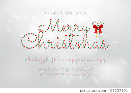 Christmas theme canday cane pattern alphabet font set Christmas theme canday cane pattern alphabet font set 67237501