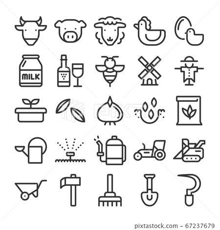 Agriculture icon set Agriculture icon set 67237679